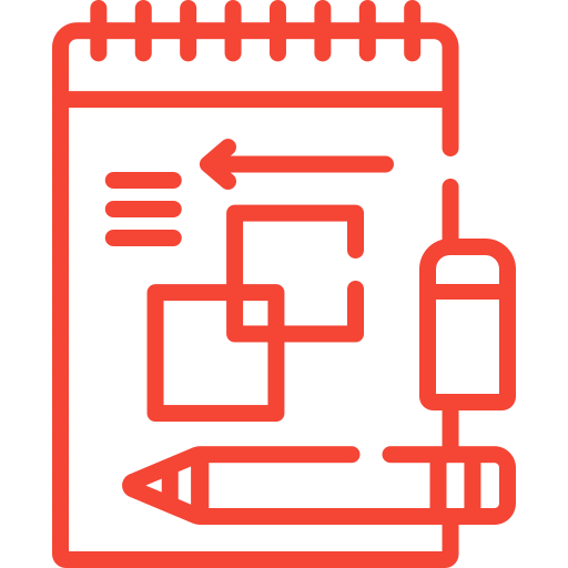 Home design and preparation icon for renovation layout and project setup