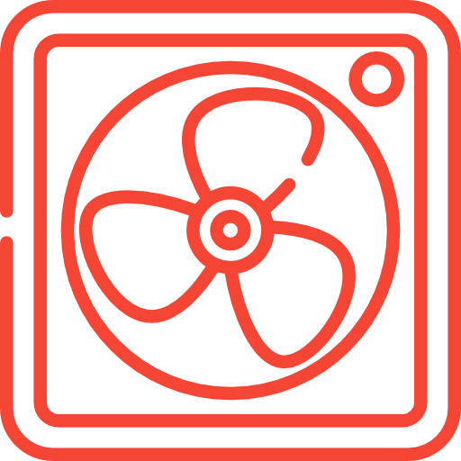 Bathroom exhaust fan and ventilation system icon