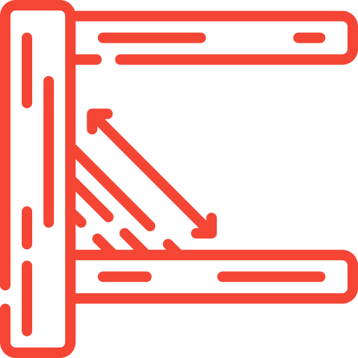 Wall framing icon for structural construction layout