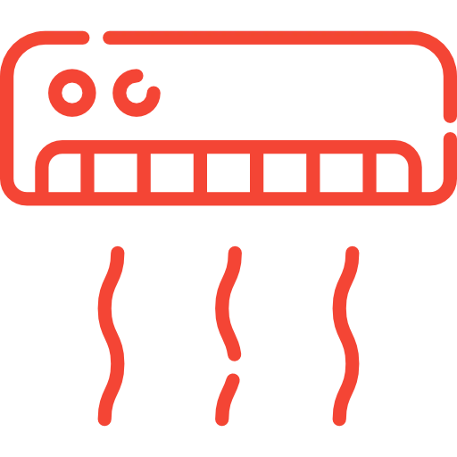 HVAC system icon for heating and cooling installation