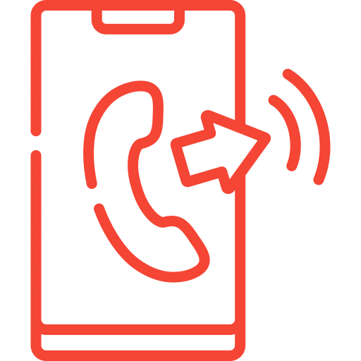 Home renovation consultation icon representing phone call and project discussion